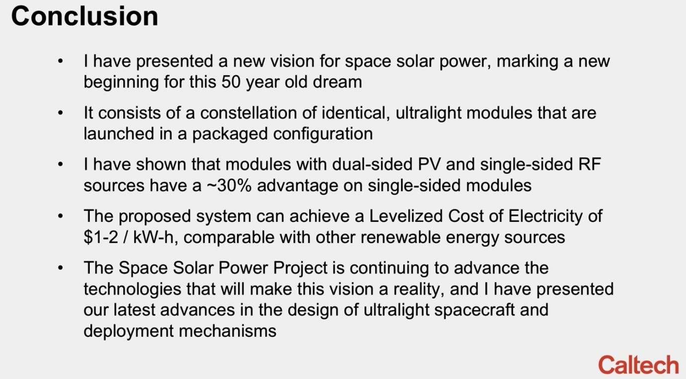 Latest Space Based Solar Power Concepts and Experiments at Caltech ...