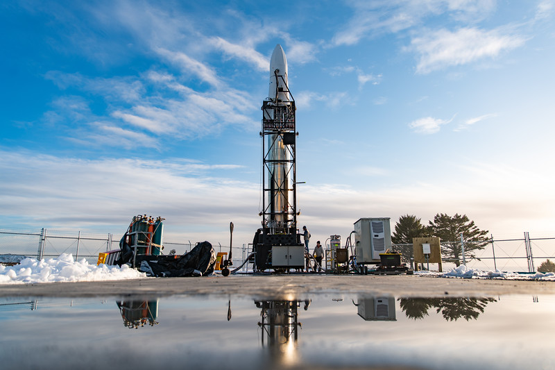 Astra Rocket Vertical for Launch Rehersal