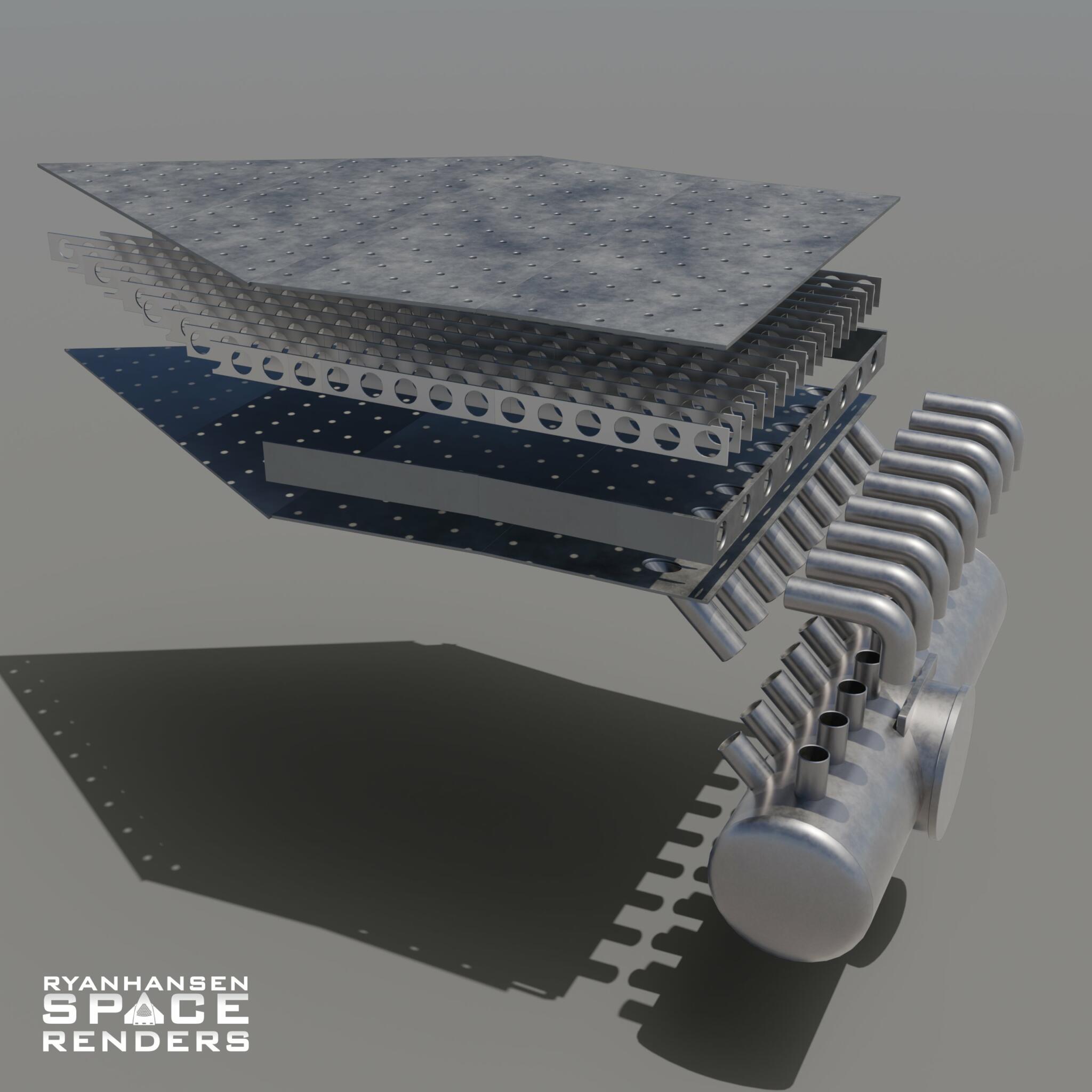 Improved Renderings of the SpaceX Water Cooled Steel Plate Launch