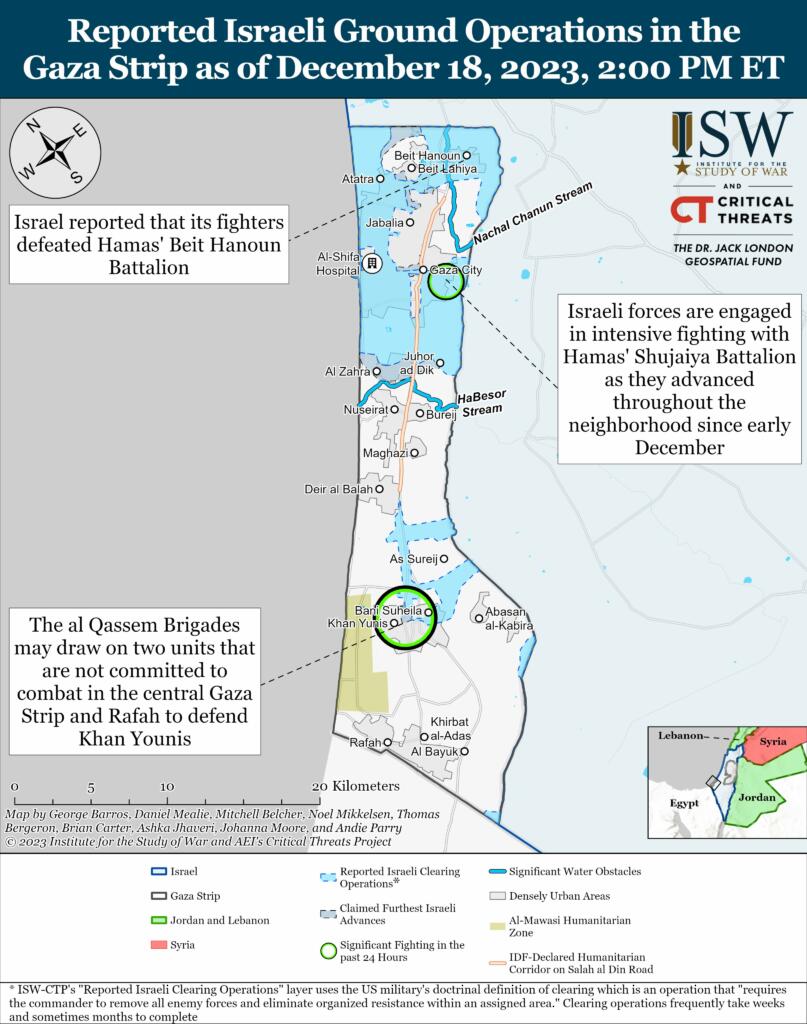 Military Update - ISW Reports IDF Near Final Clearings Stages in