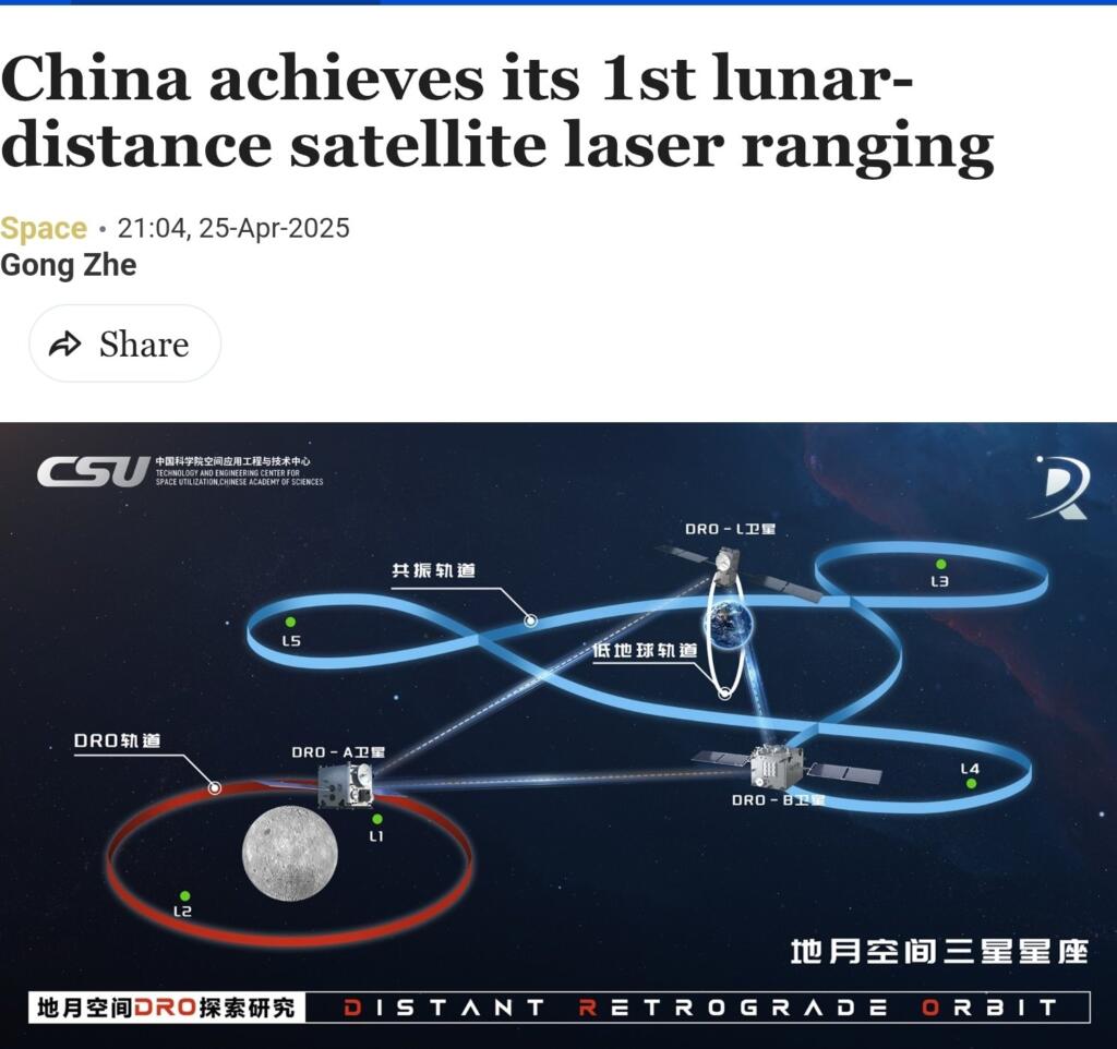 China Satellite Laser Ranges Out to the Moons Orbit | NextBigFuture.com