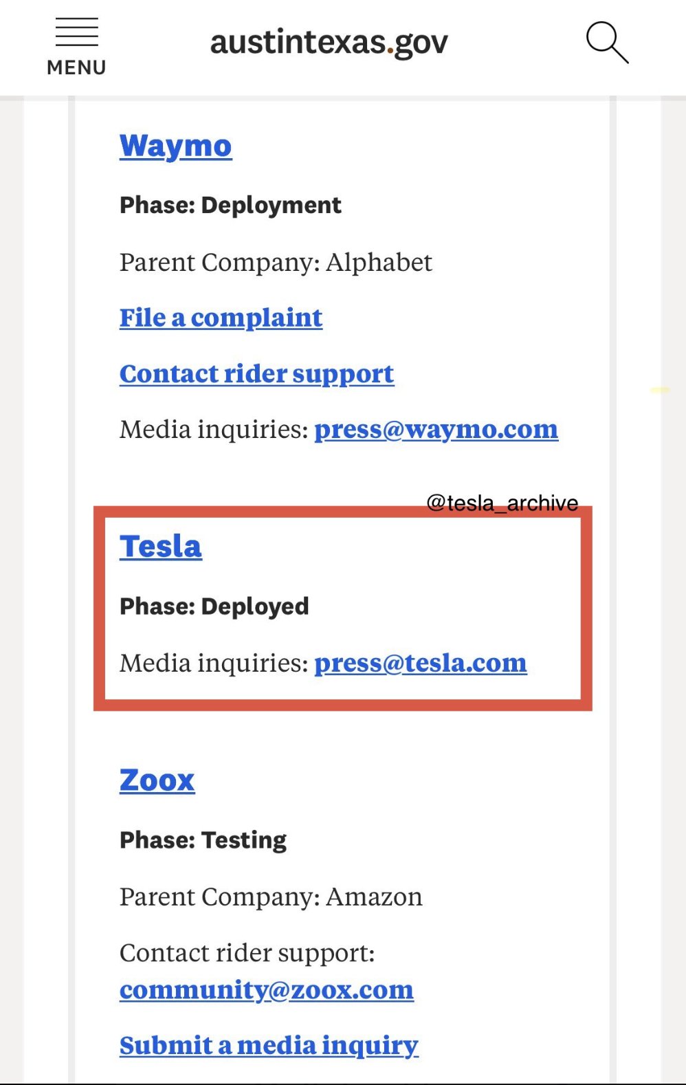 Tesla Robotaxi Deployed