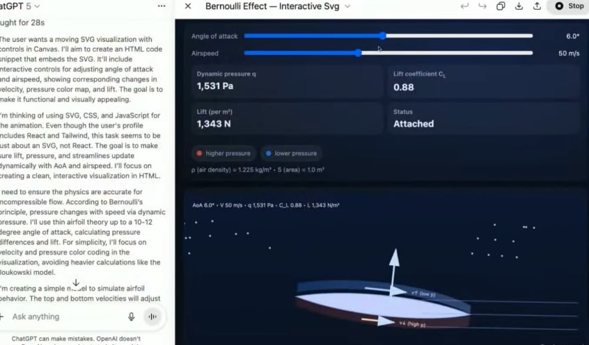 GPT-5 Simulation Screenshot