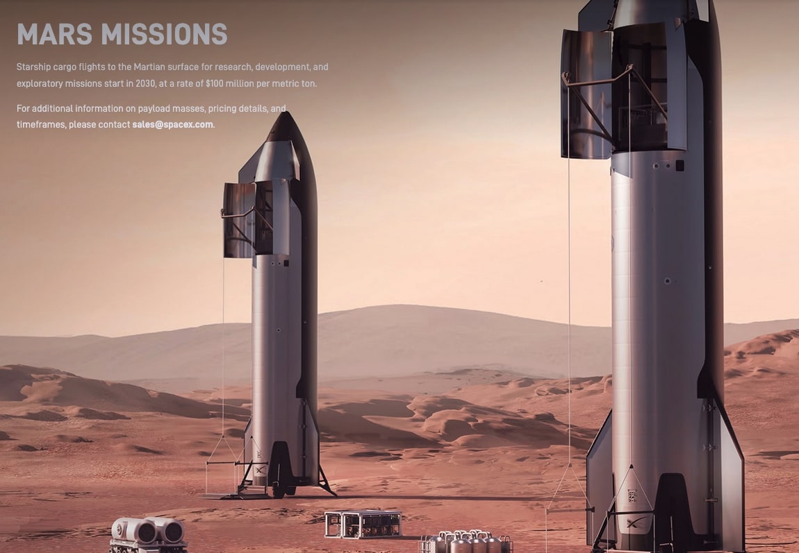 SpaceX Mission to Moon and Mars