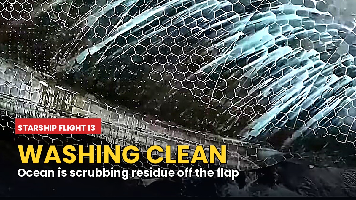 Seawater Washed Starship’s Flaps Clean — And the Tiles Underneath Are Black